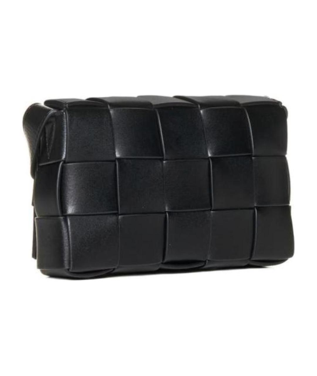 BOTTEGA VENETA Черная кожаная сумка на плечо, фото 5