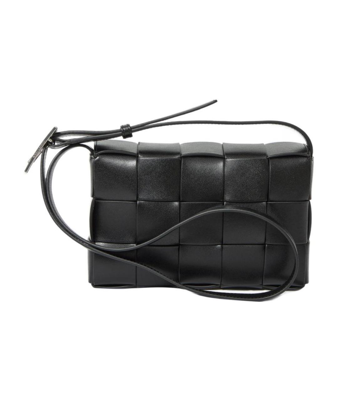 BOTTEGA VENETA Черная кожаная сумка на плечо, фото 3