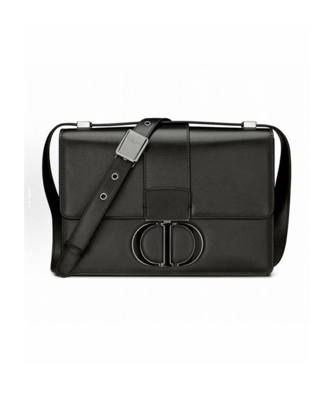 CHRISTIAN DIOR Черная кожаная сумка через плечо, фото 7