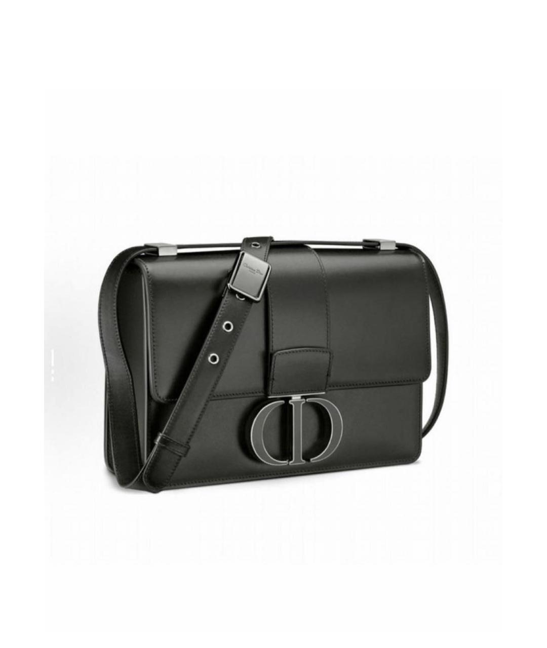 CHRISTIAN DIOR Черная кожаная сумка через плечо, фото 2