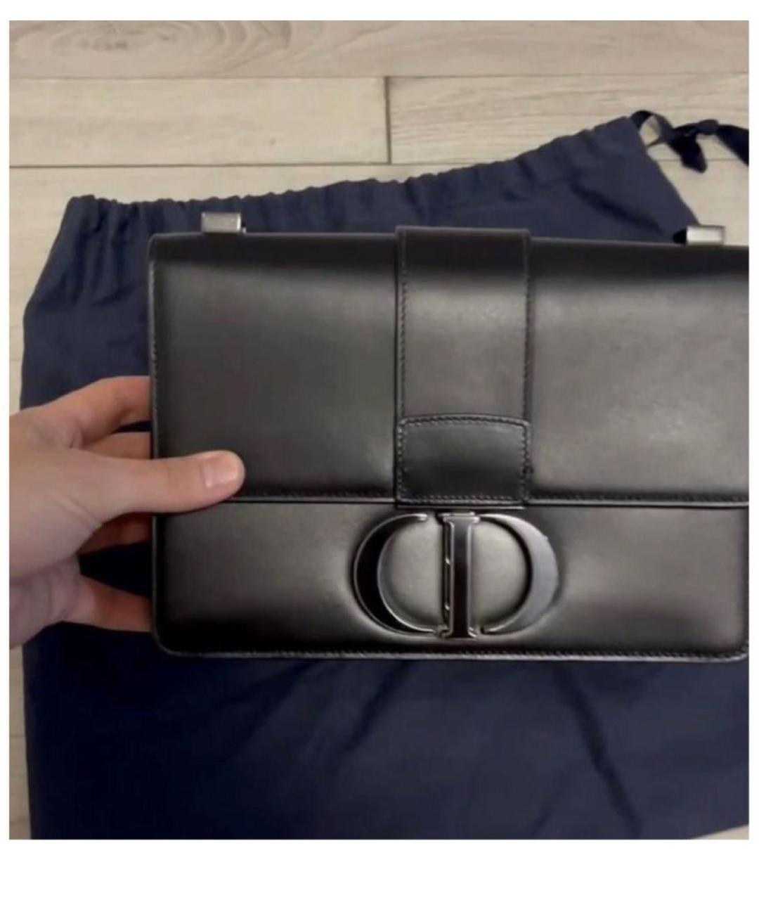 CHRISTIAN DIOR Черная кожаная сумка через плечо, фото 5