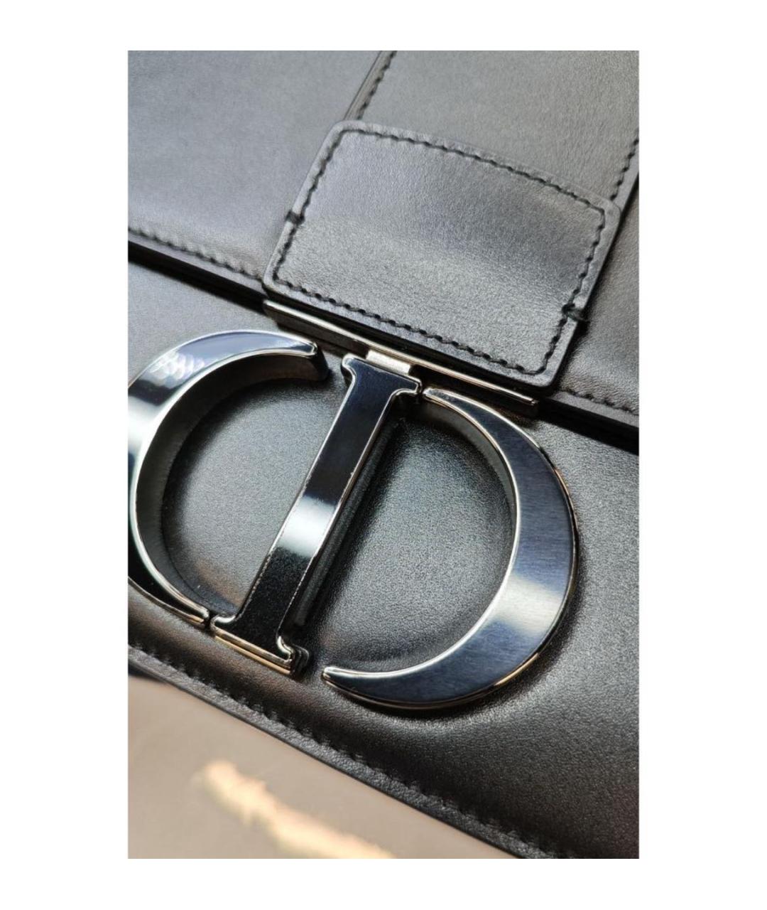 CHRISTIAN DIOR Черная кожаная сумка через плечо, фото 6