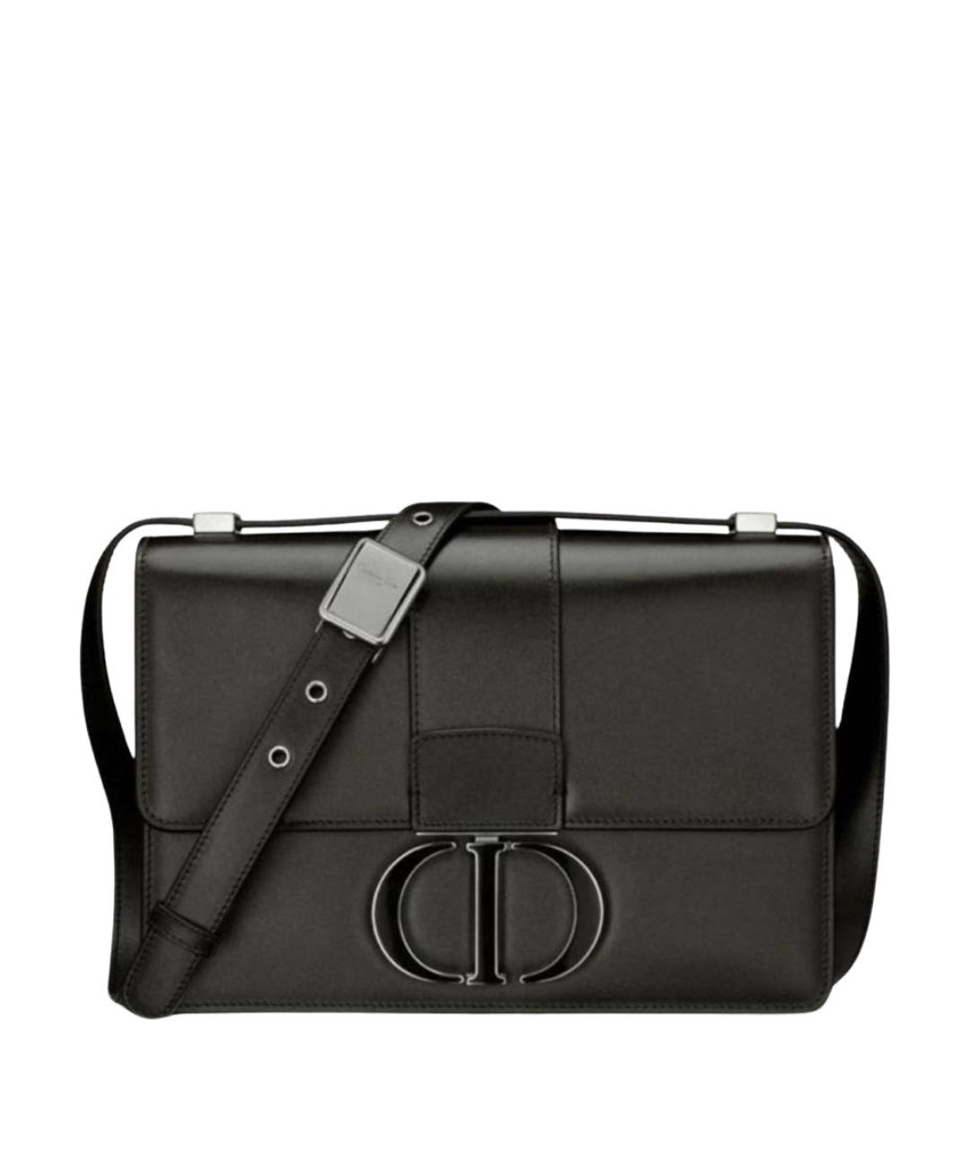 CHRISTIAN DIOR Черная кожаная сумка через плечо, фото 1