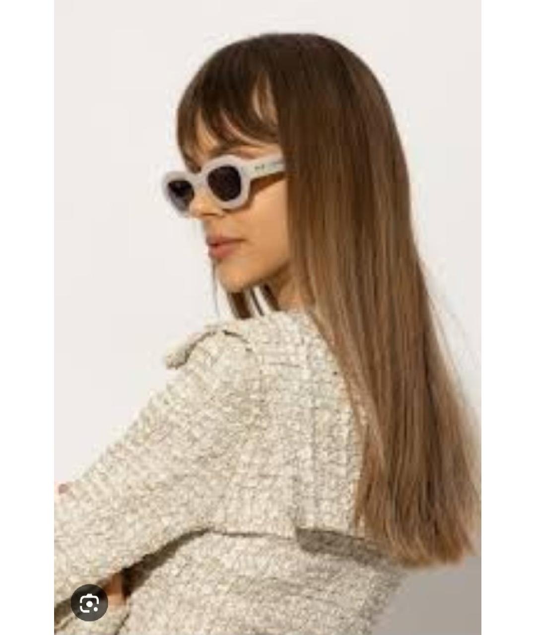 ISABEL MARANT Белые пластиковые солнцезащитные очки, фото 4