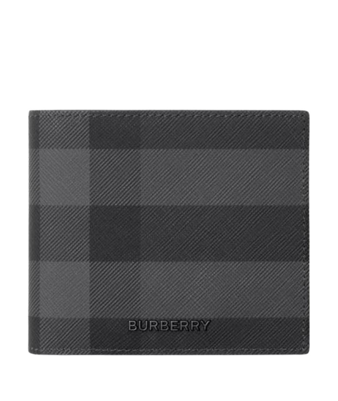 BURBERRY Черный кожаный кошелек, фото 1