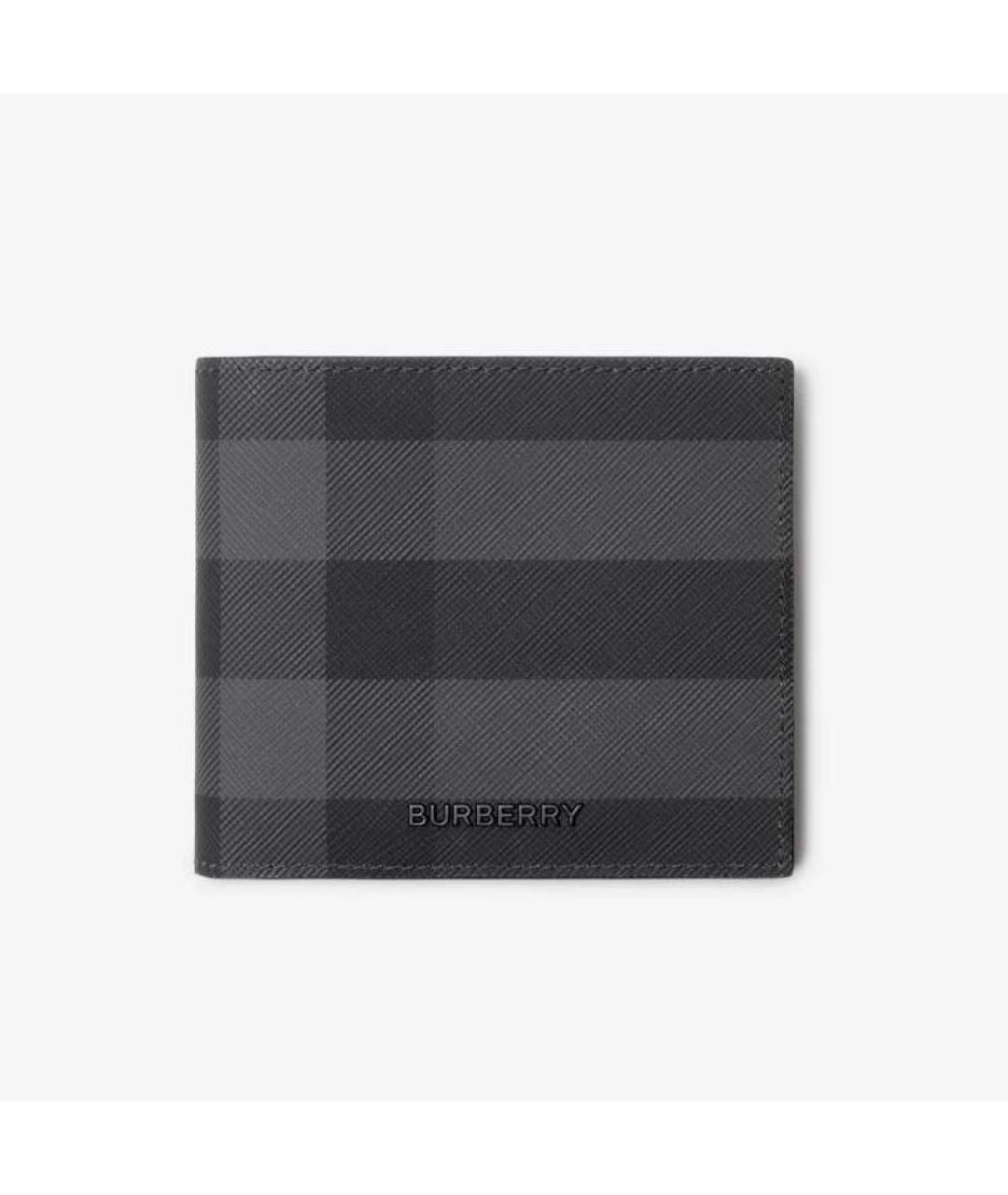 BURBERRY Черный кожаный кошелек, фото 6