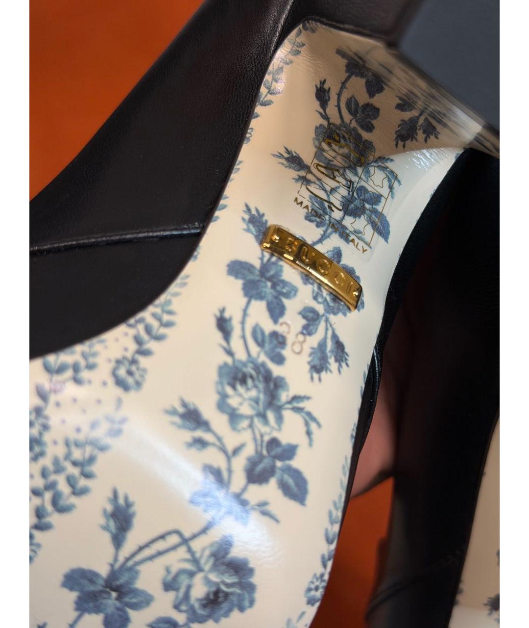 GUCCI Черные кожаные ботильоны, фото 7