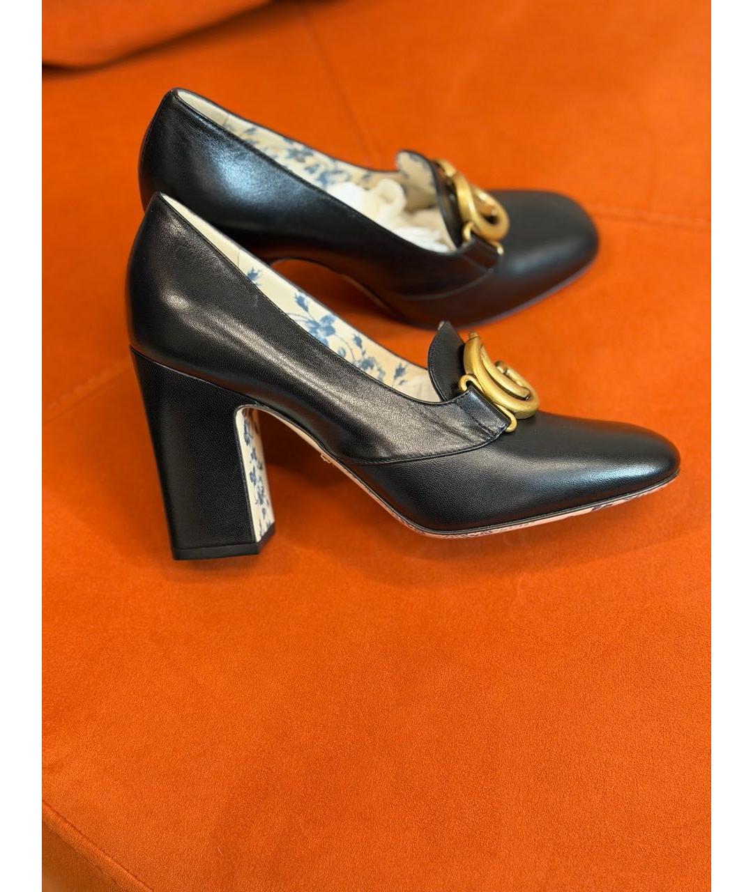 GUCCI Черные кожаные ботильоны, фото 9