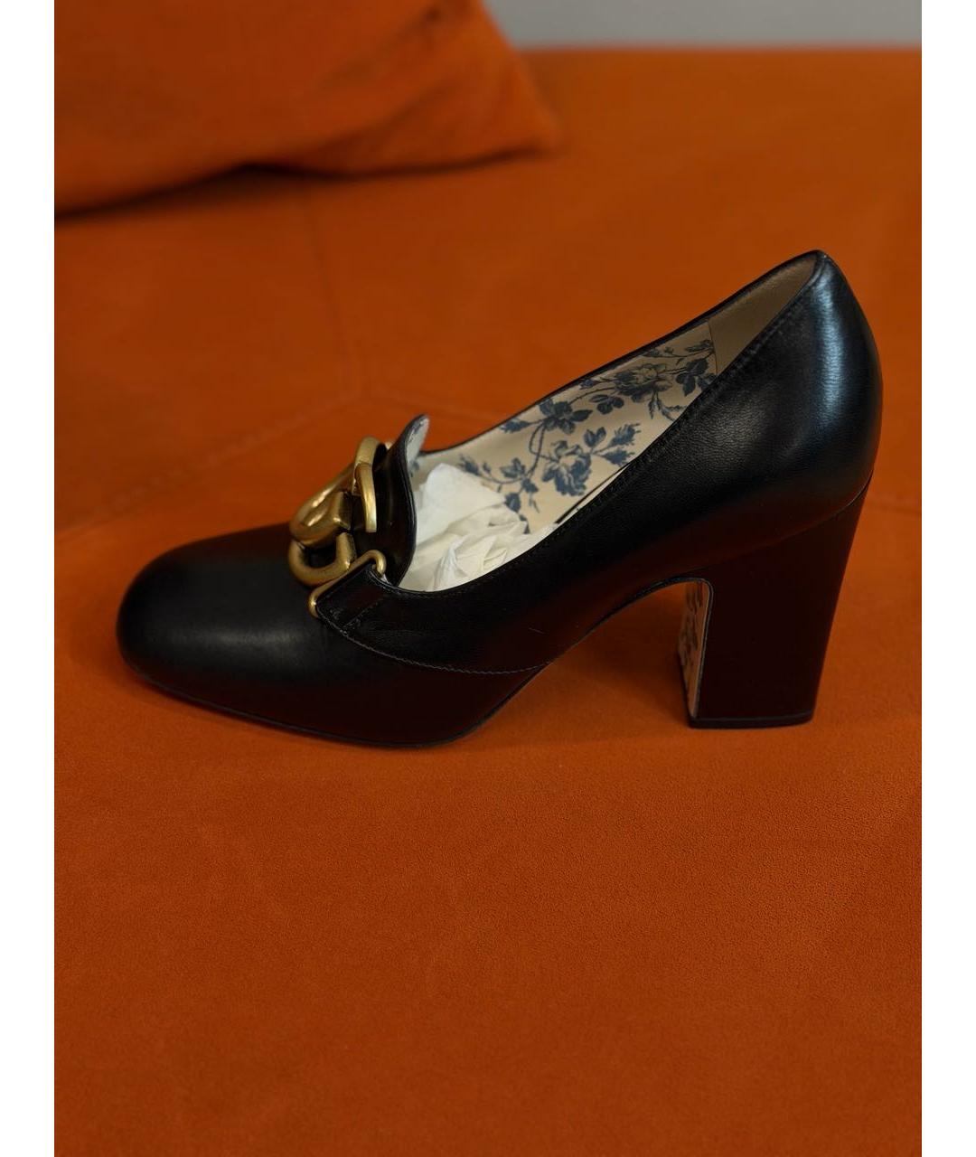 GUCCI Черные кожаные ботильоны, фото 6