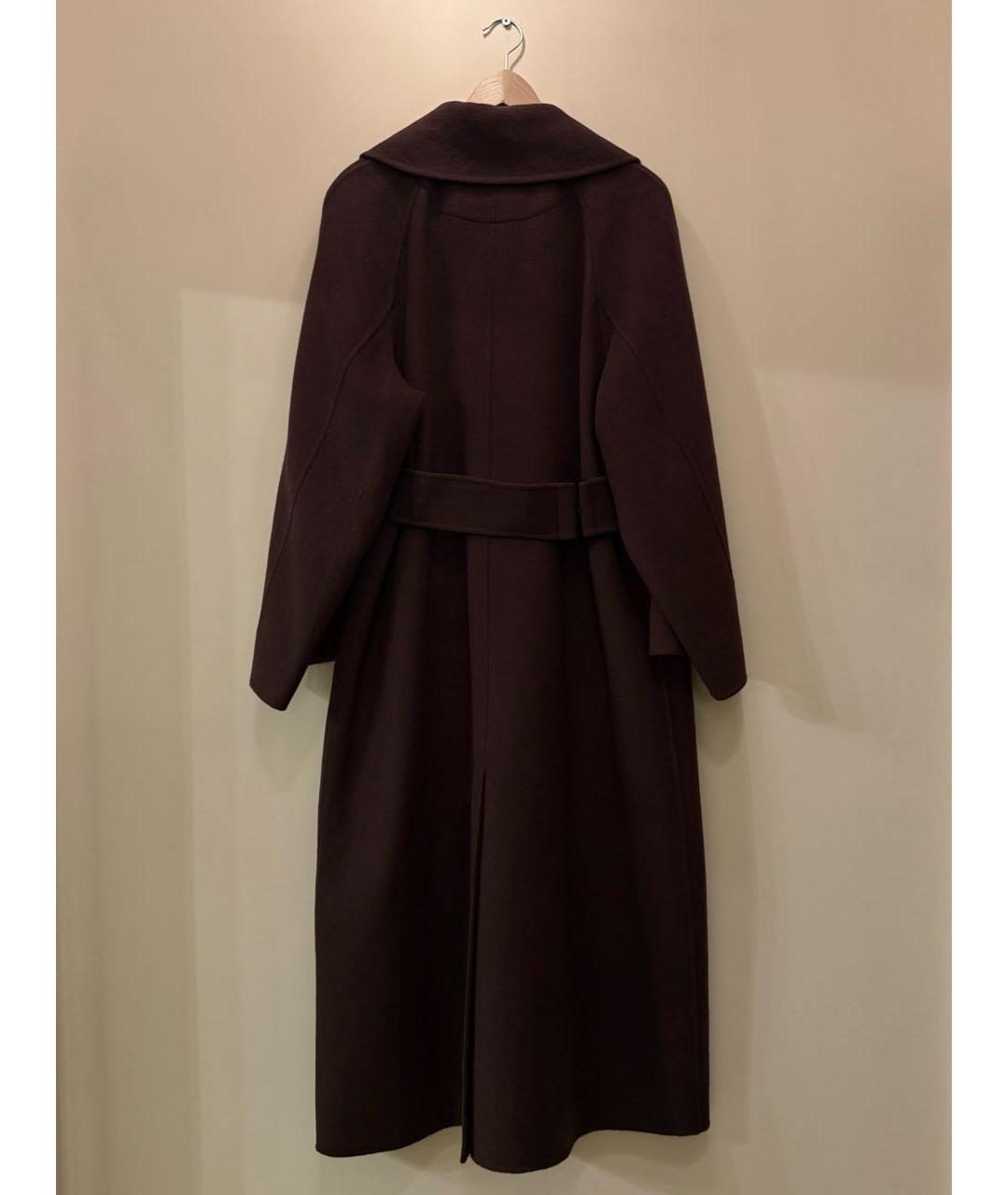 GANNI Коричневое шерстяное пальто, фото 2