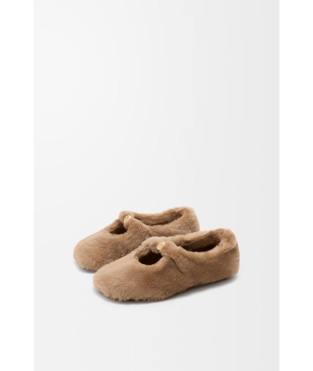 LOEWE Бежевые балетки, фото 3