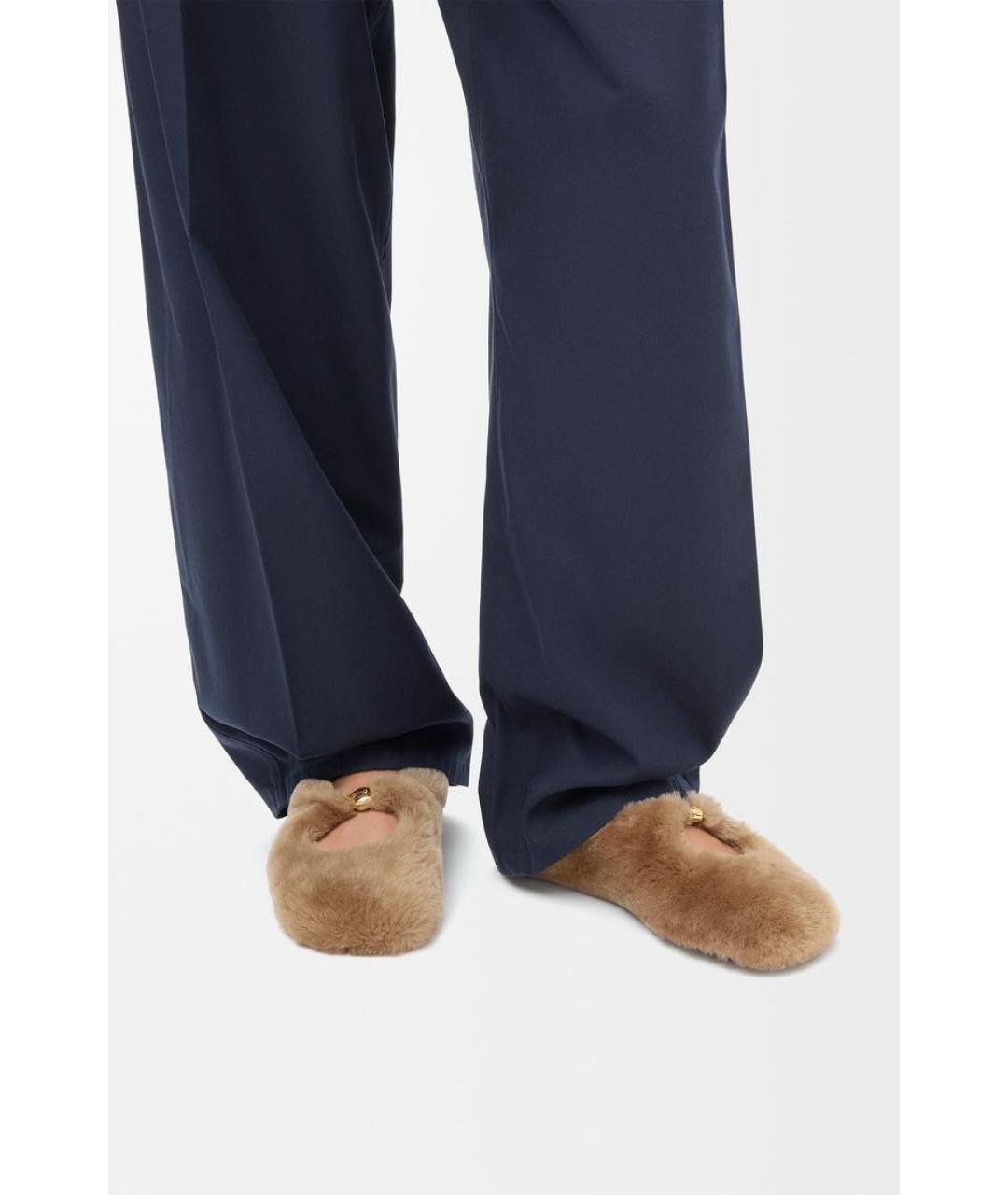 LOEWE Бежевые балетки, фото 2