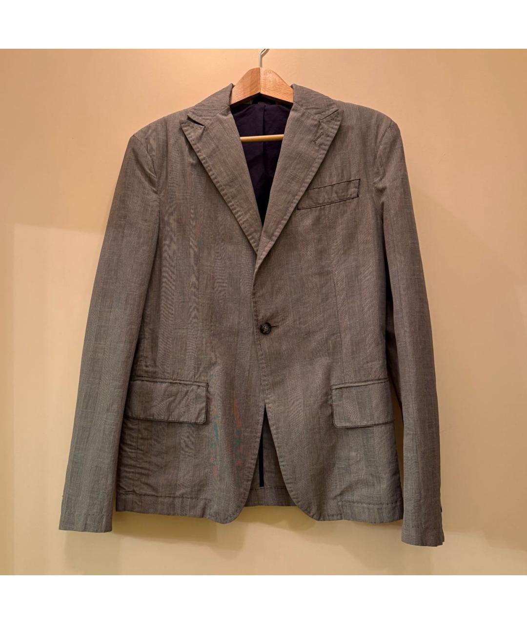 ICEBERG Серый хлопковый пиджак, фото 5