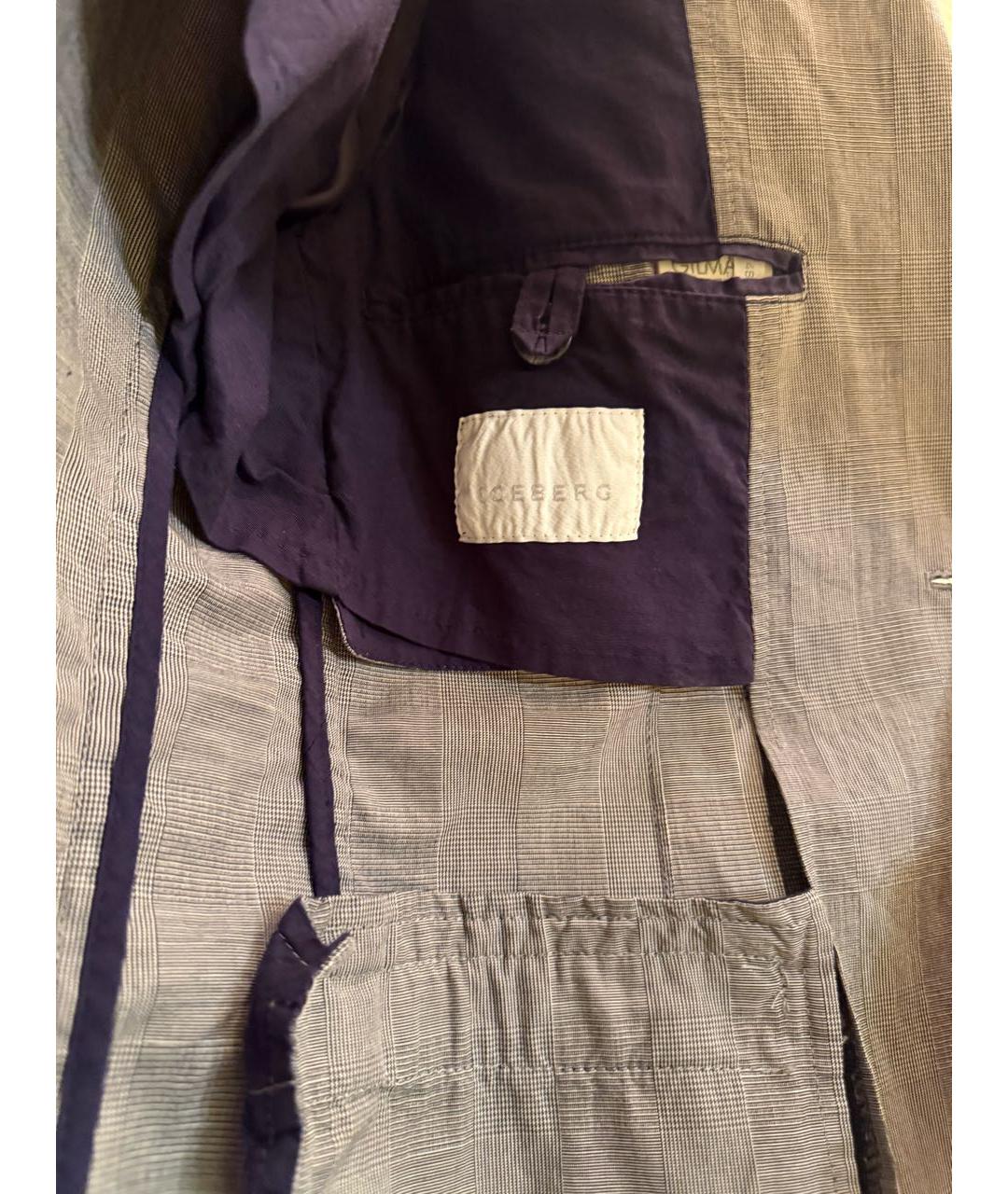 ICEBERG Серый хлопковый пиджак, фото 3