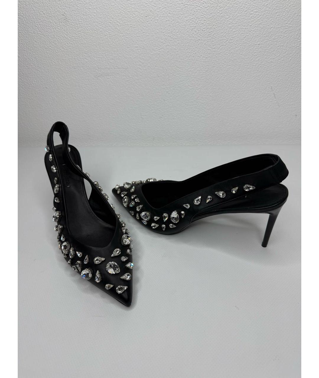 MAX MARA Черные кожаные босоножки, фото 4