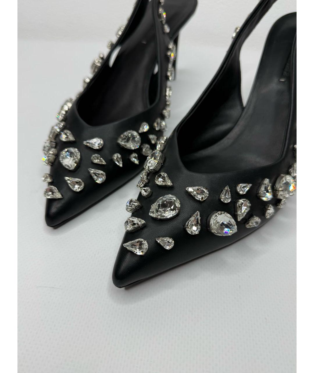 MAX MARA Черные кожаные босоножки, фото 8