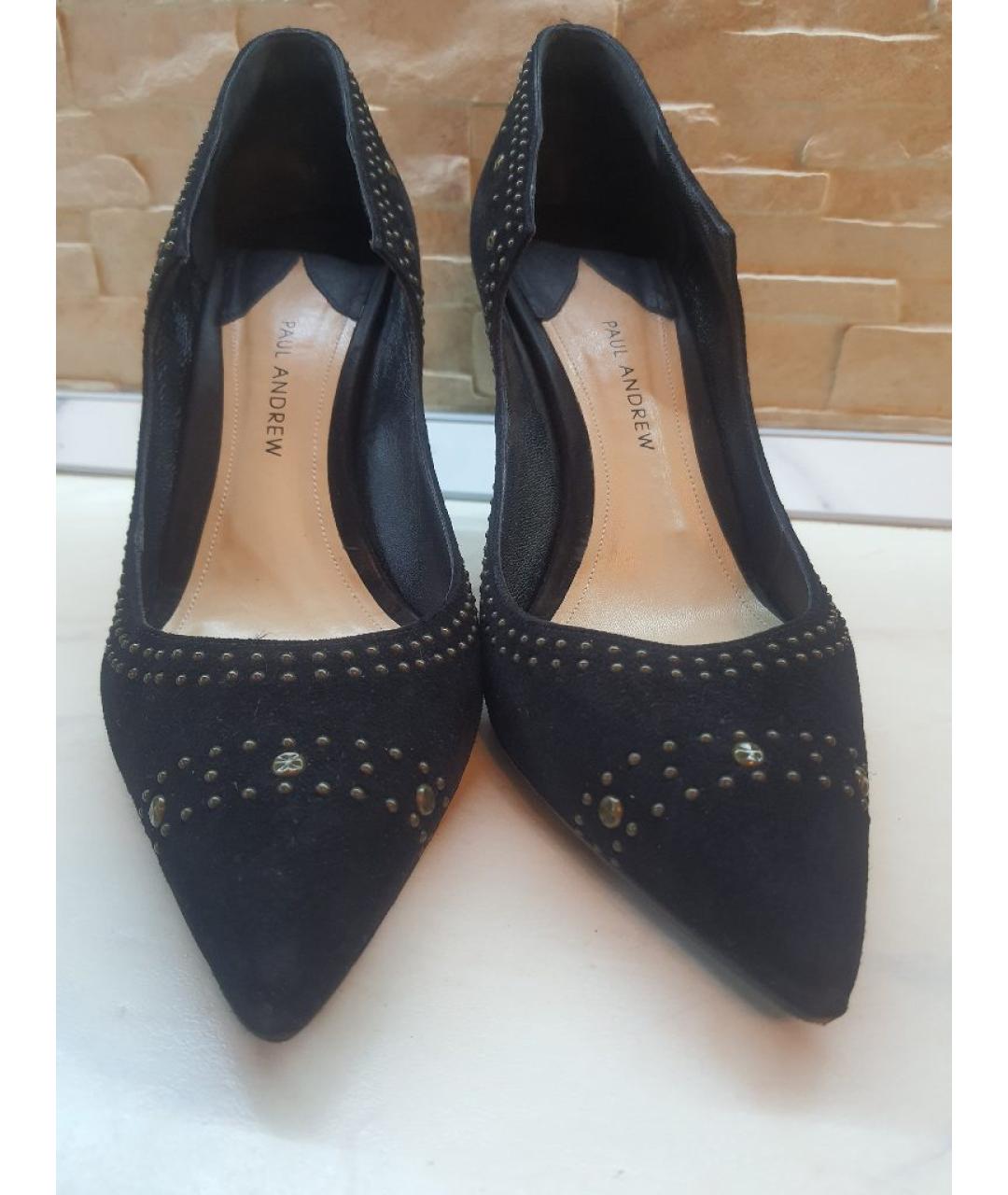 PAUL ANDREW Черные замшевые туфли, фото 2