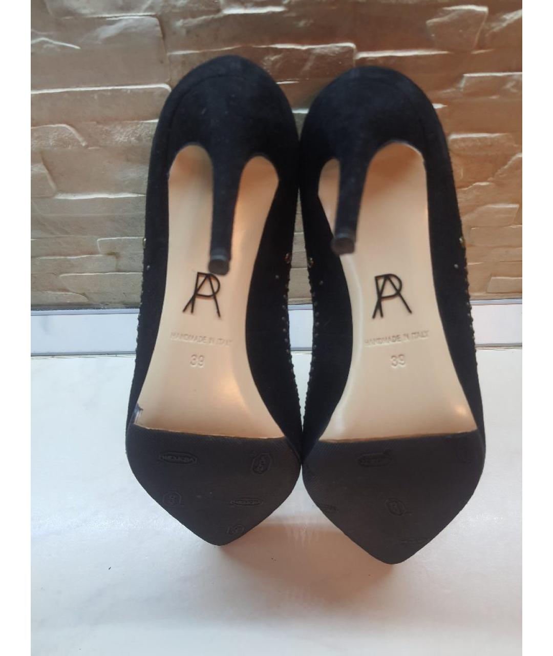 PAUL ANDREW Черные замшевые туфли, фото 4