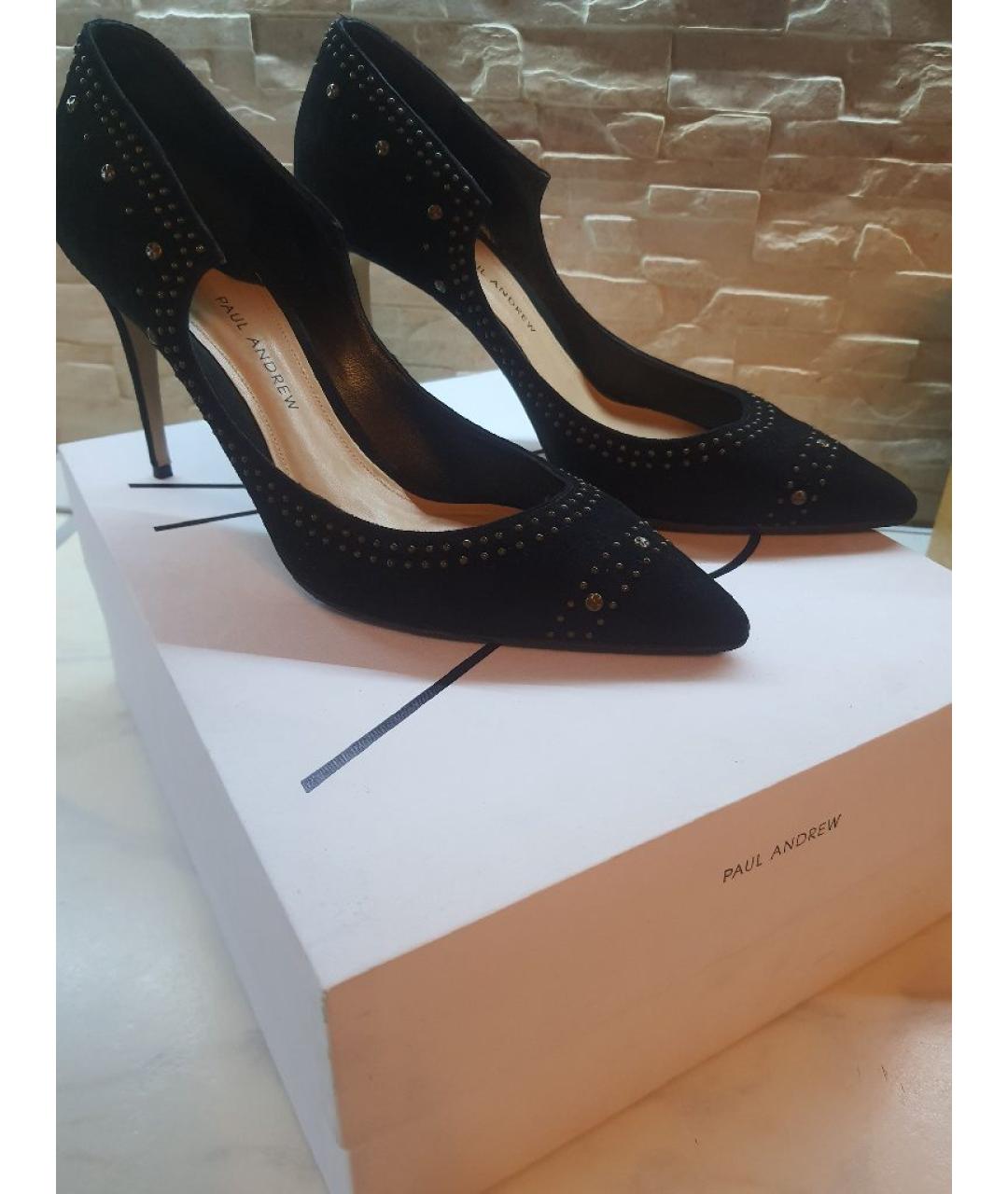 PAUL ANDREW Черные замшевые туфли, фото 5