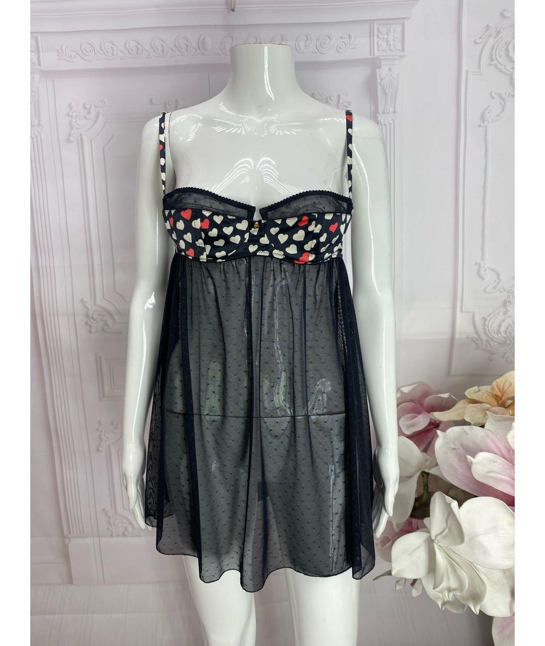 DOLCE&GABBANA Черное полиамидовое платье, фото 5