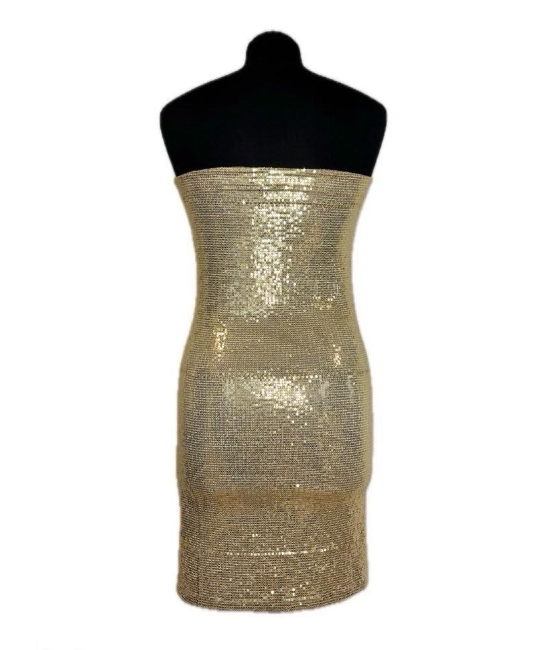 GIORGIO ARMANI Золотое синтетическое вечернее платье, фото 2