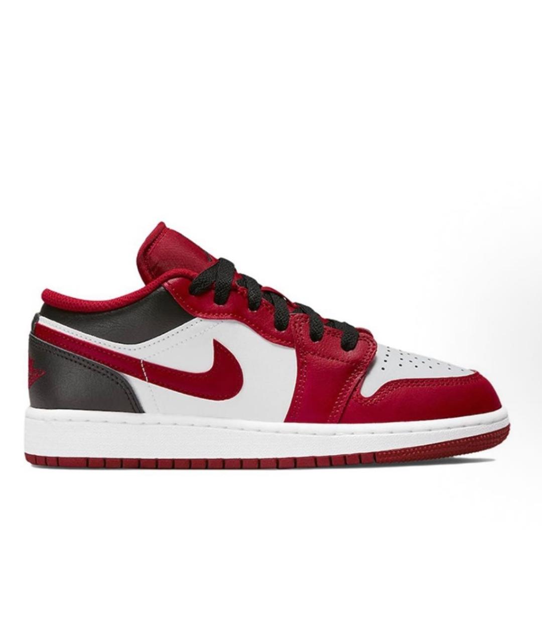 JORDAN Красные кожаные кроссовки, фото 4