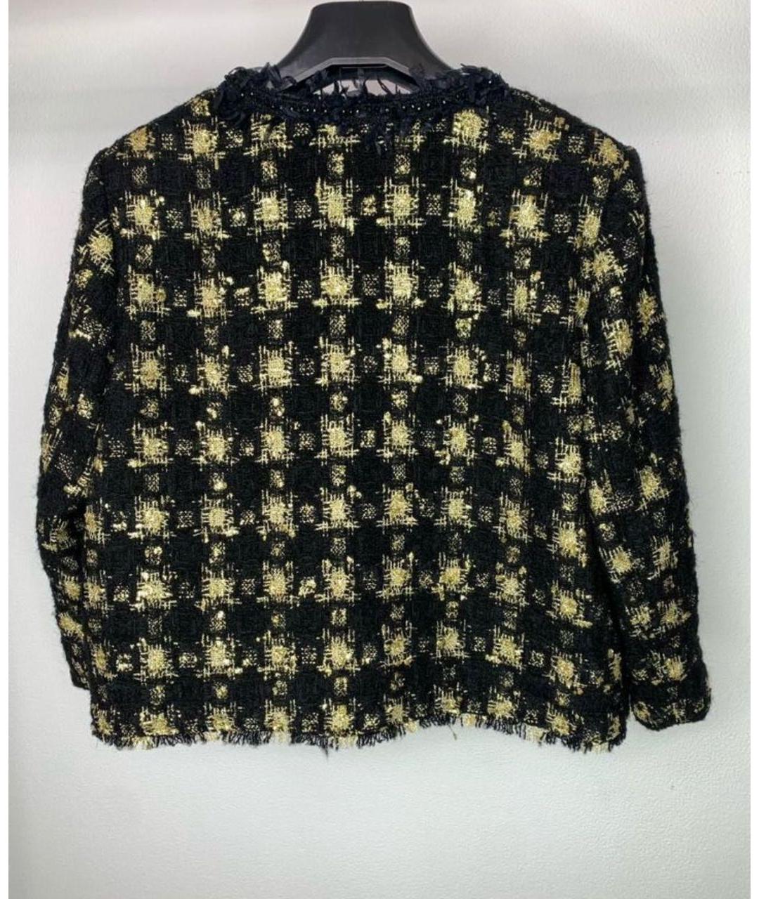 MAX MARA Черный твидовый жакет/пиджак, фото 2