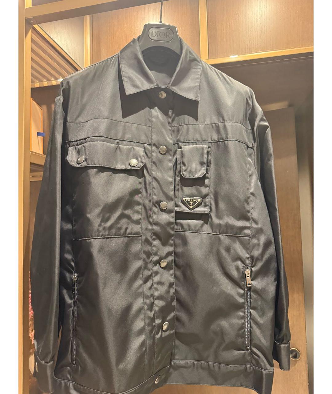 PRADA Черная полиамидовая куртка, фото 5