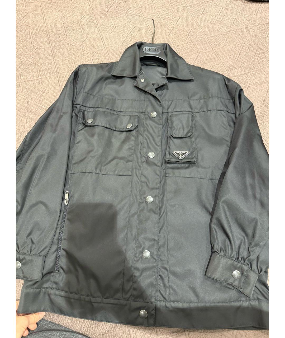 PRADA Черная полиамидовая куртка, фото 2