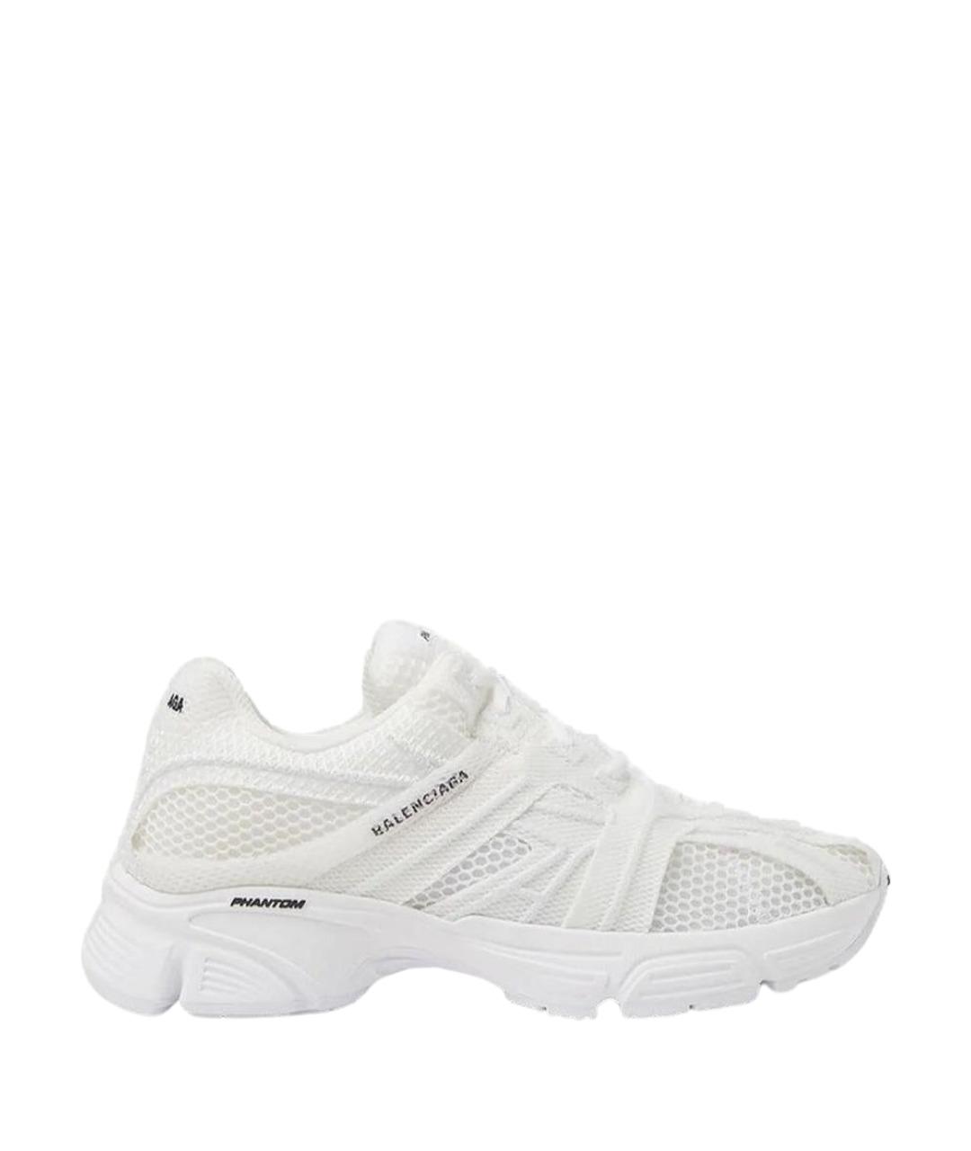 BALENCIAGA Белые текстильные низкие кроссовки / кеды, фото 1