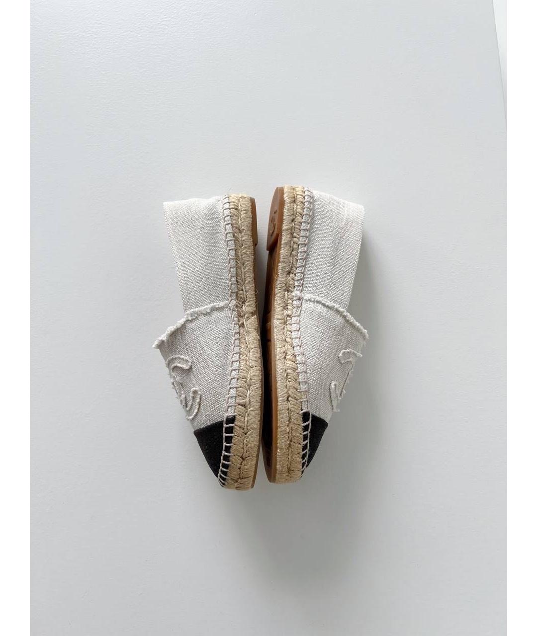 CHANEL Бежевые текстильные эспадрильи, фото 8