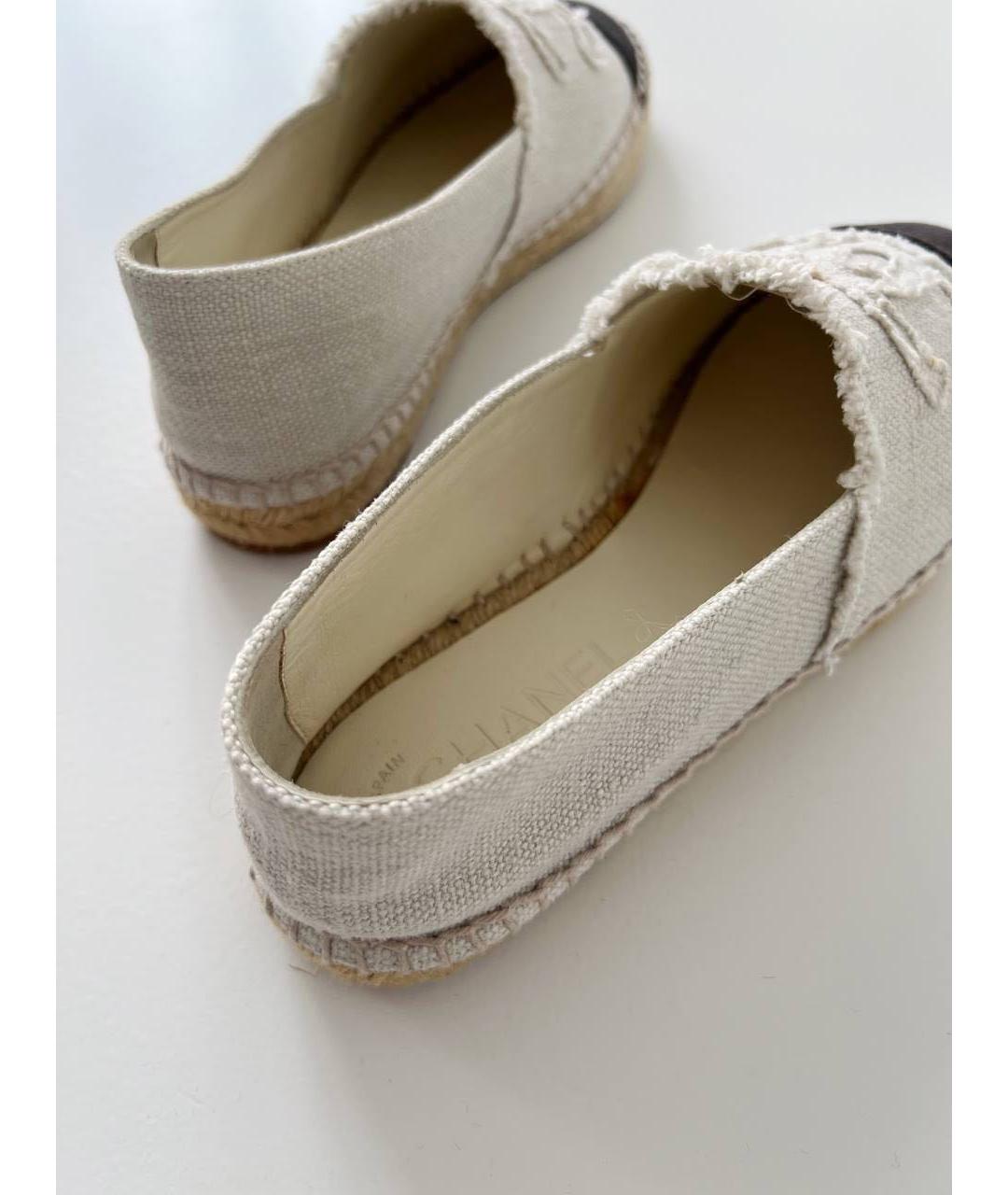 CHANEL Бежевые текстильные эспадрильи, фото 4