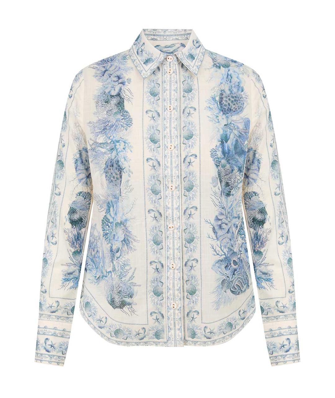 ZIMMERMANN Синяя хлопковая рубашка, фото 1