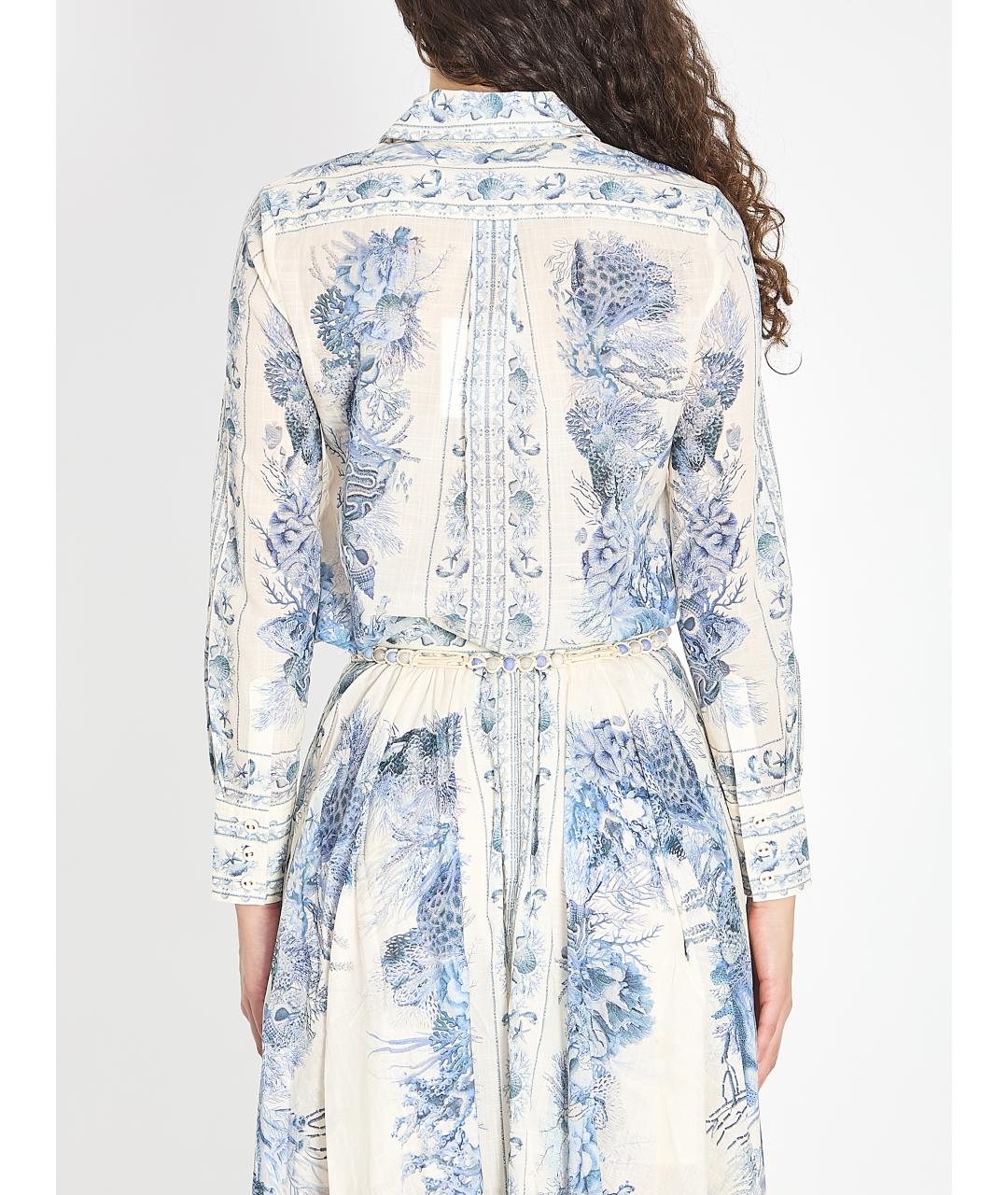 ZIMMERMANN Синяя хлопковая рубашка, фото 5