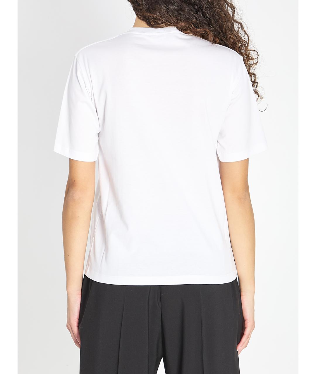 CELINE Белая хлопковая футболка, фото 5