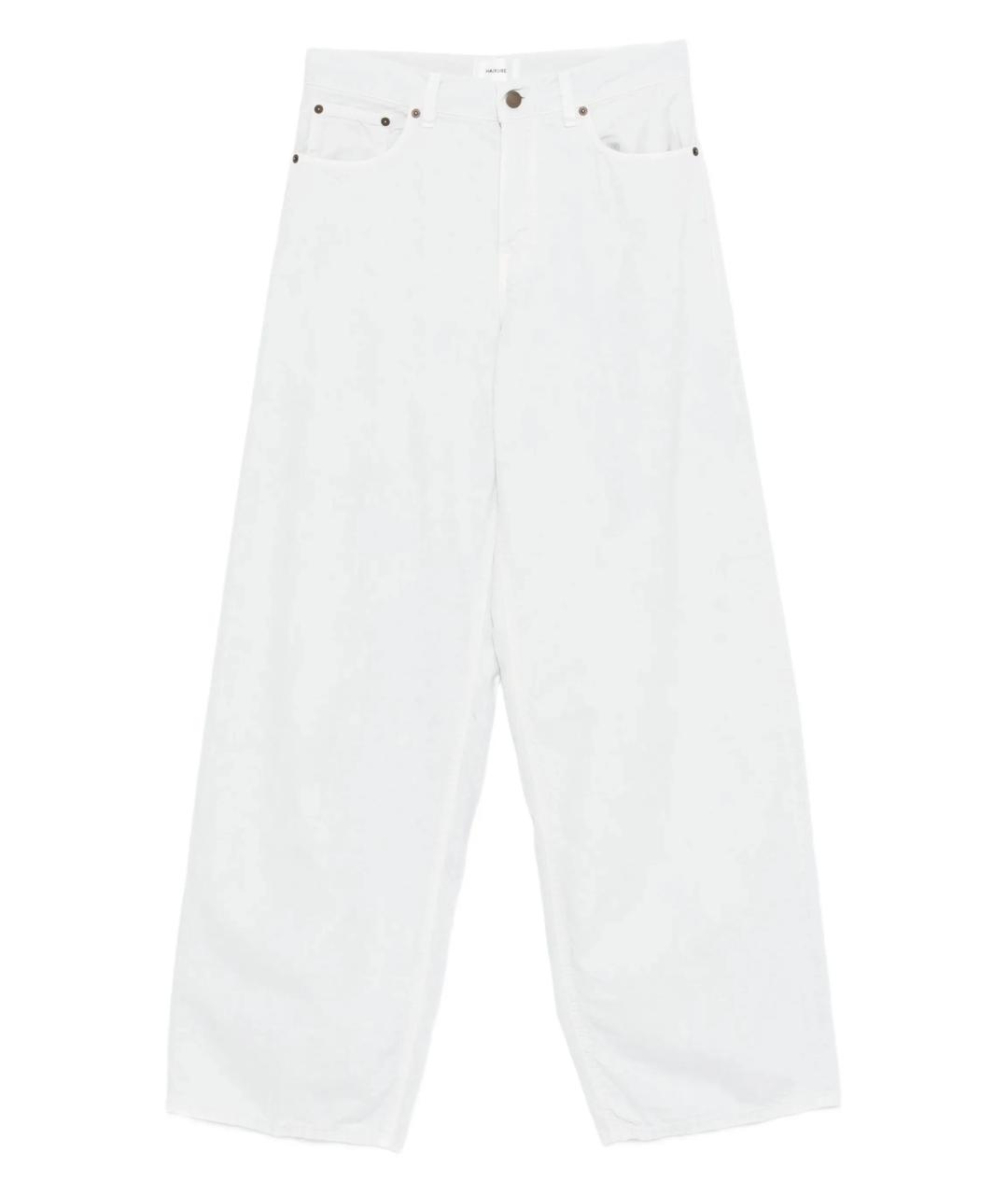 HAIKURE Голубые хлопко-леновые прямые джинсы, фото 1