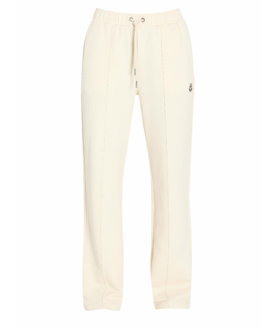 MONCLER Бежевые хлопковые прямые брюки, фото 1