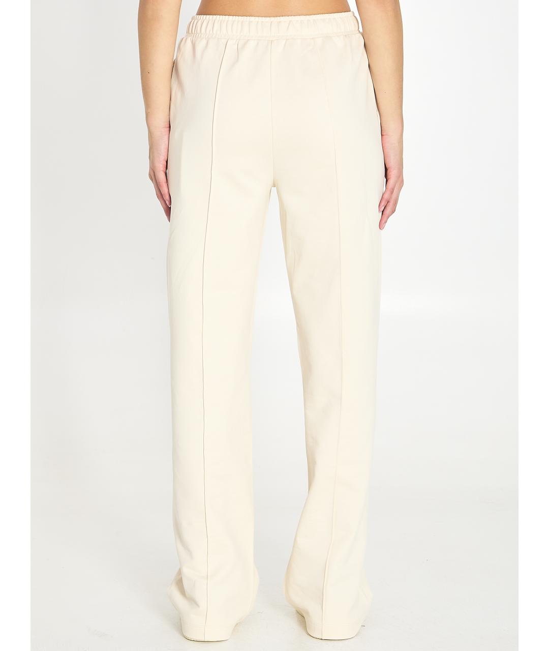 MONCLER Бежевые хлопковые прямые брюки, фото 4