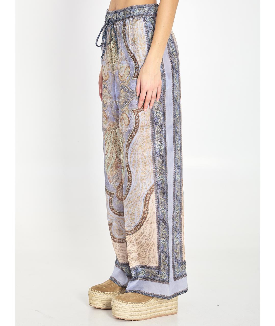 ZIMMERMANN Мульти шелковые прямые брюки, фото 3