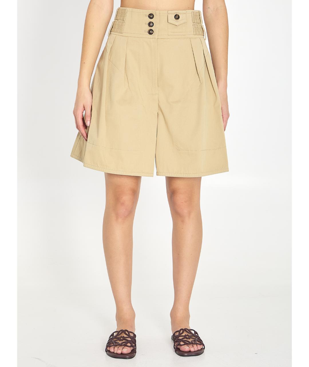 ZIMMERMANN Бежевые хлопковые шорты, фото 2