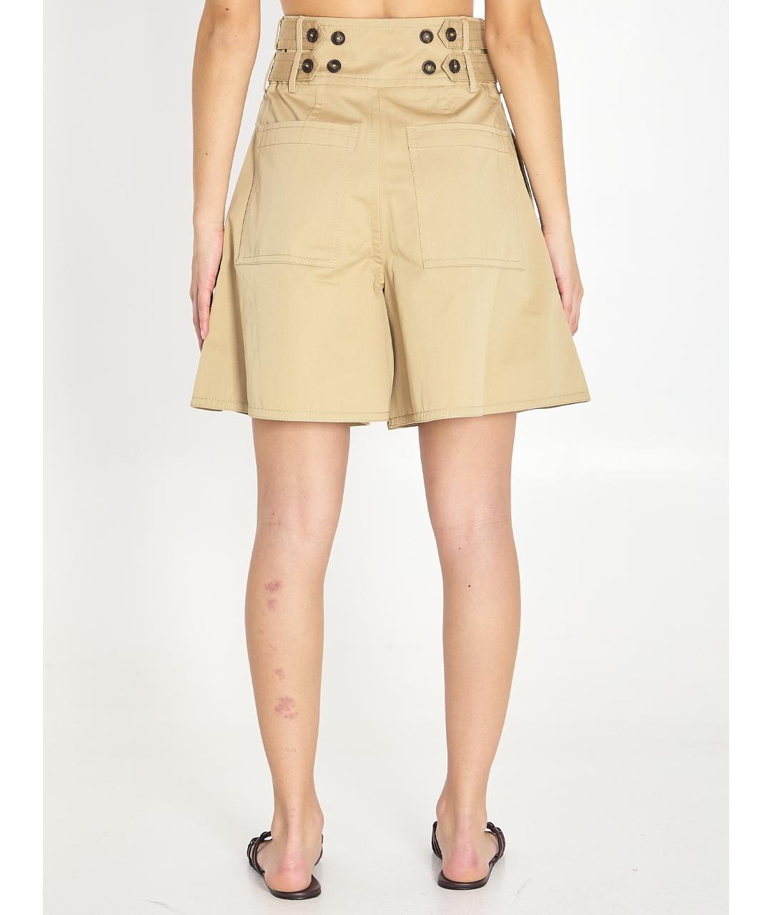 ZIMMERMANN Бежевые хлопковые шорты, фото 5