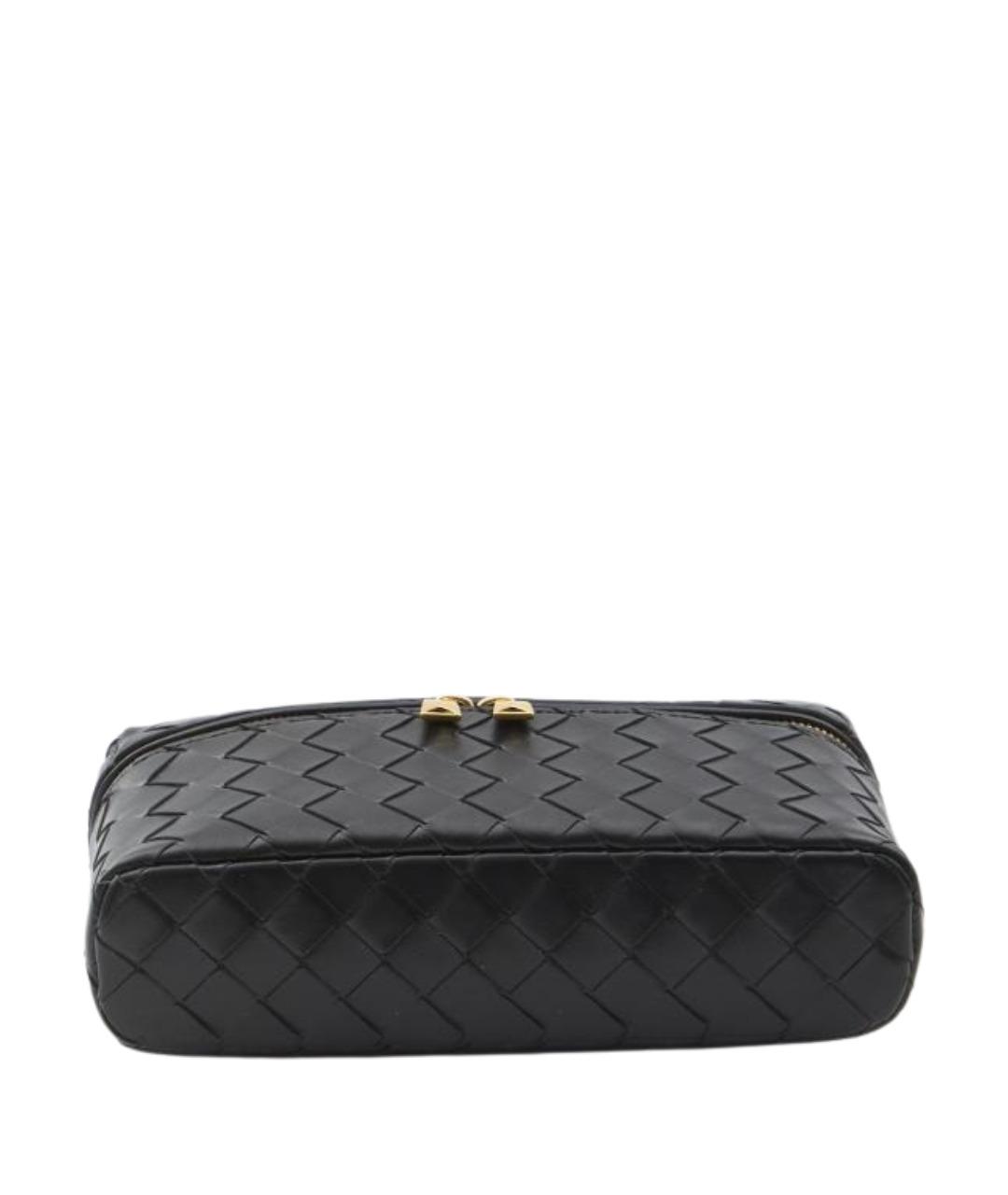 BOTTEGA VENETA Черная кожаная сумка через плечо, фото 3