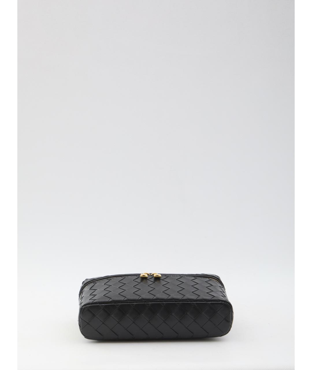 BOTTEGA VENETA Черная кожаная сумка через плечо, фото 3