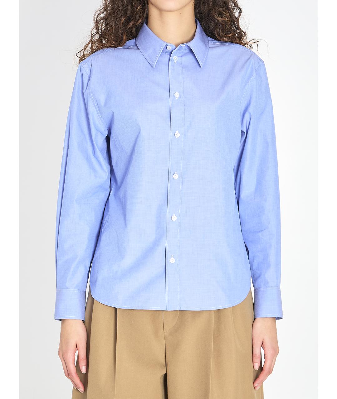 CELINE Голубая хлопковая рубашка, фото 5