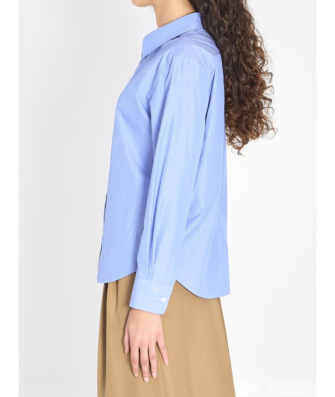 CELINE Голубая хлопковая рубашка, фото 3