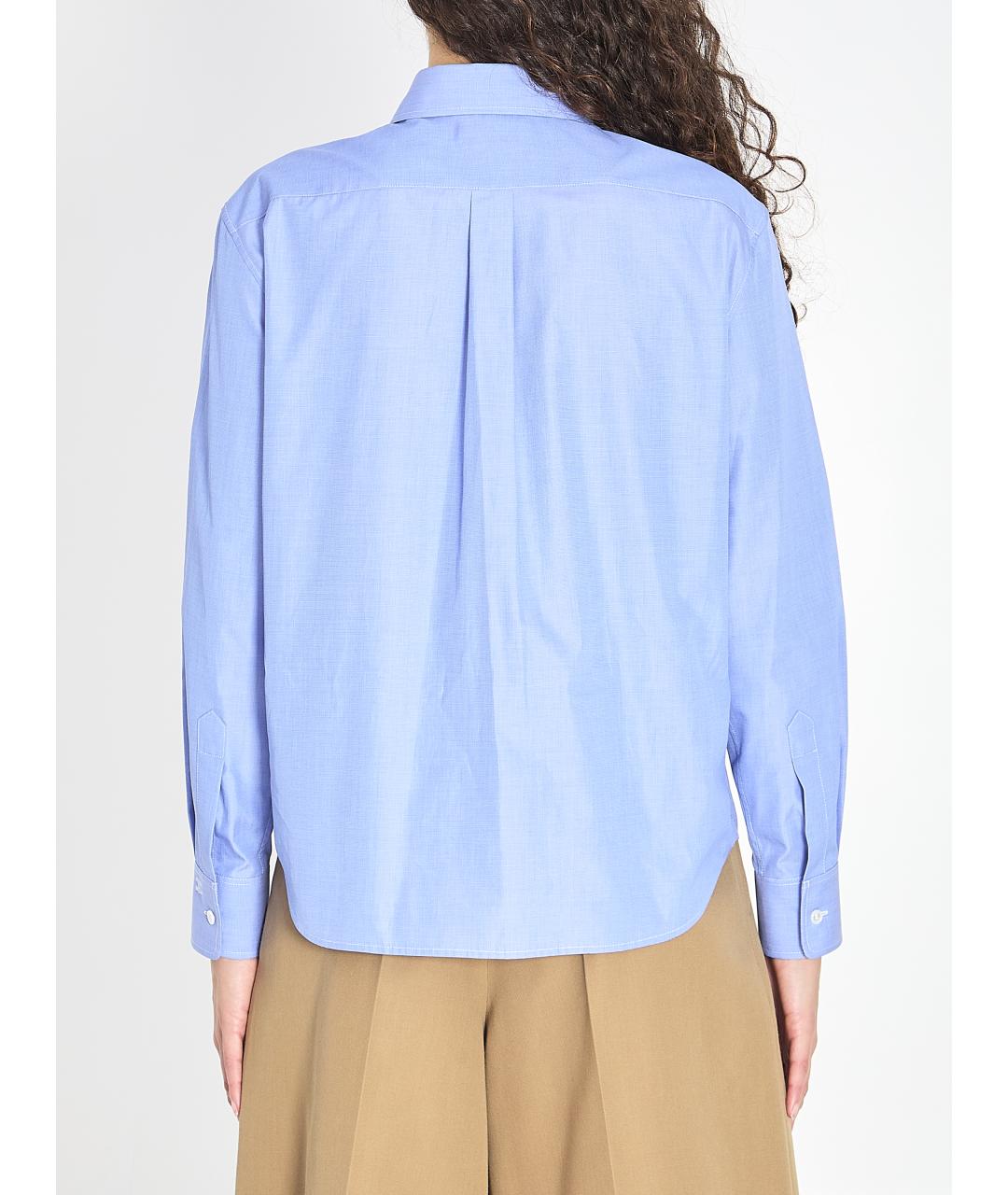 CELINE Голубая хлопковая рубашка, фото 4
