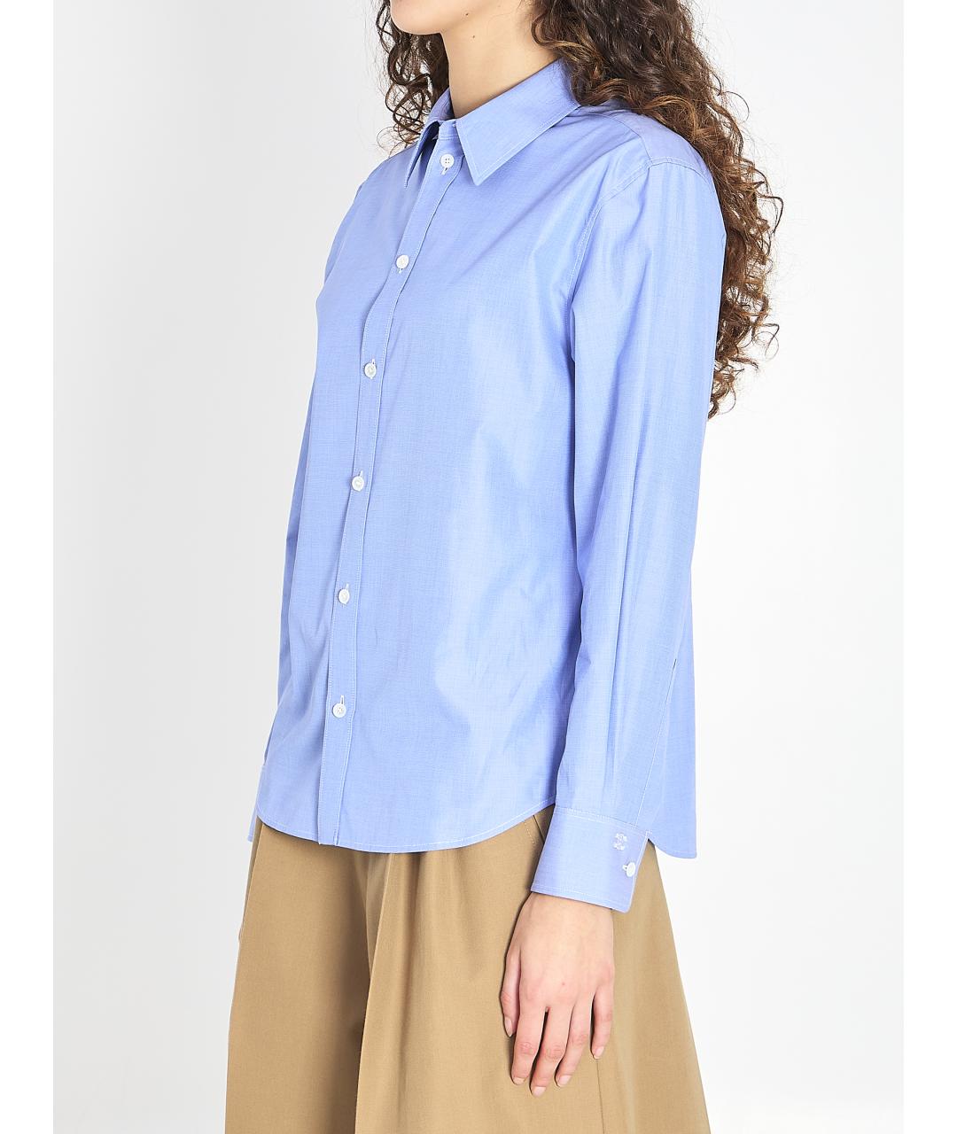 CELINE Голубая хлопковая рубашка, фото 2