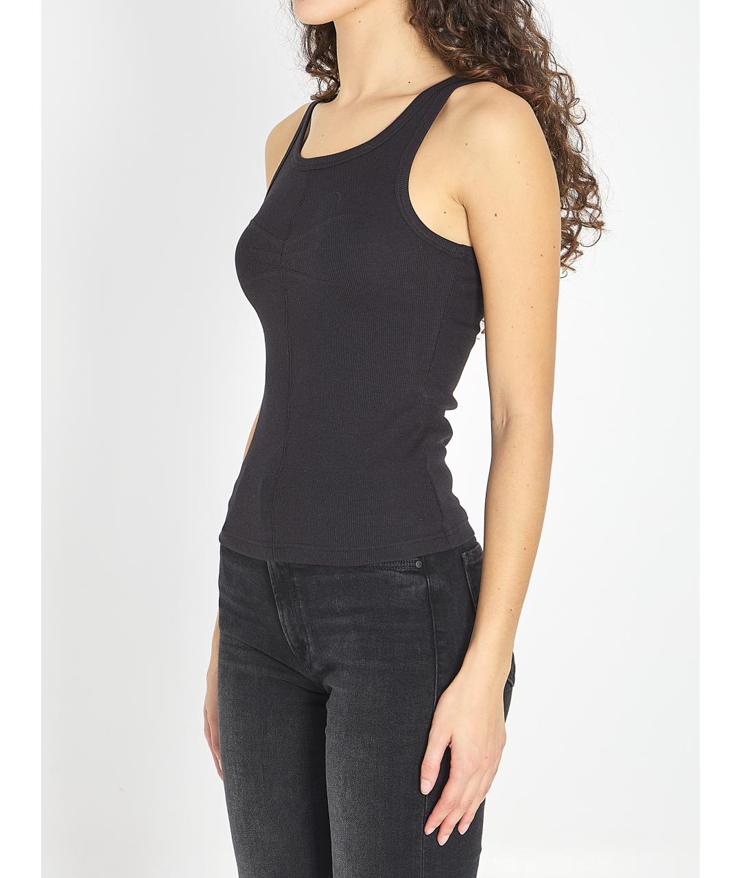 ALAIA Черная хлопковая майка, фото 3