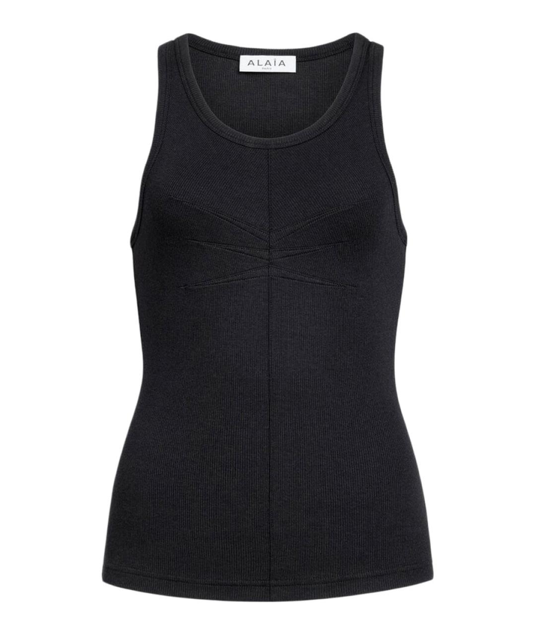ALAIA Черная хлопковая майка, фото 1