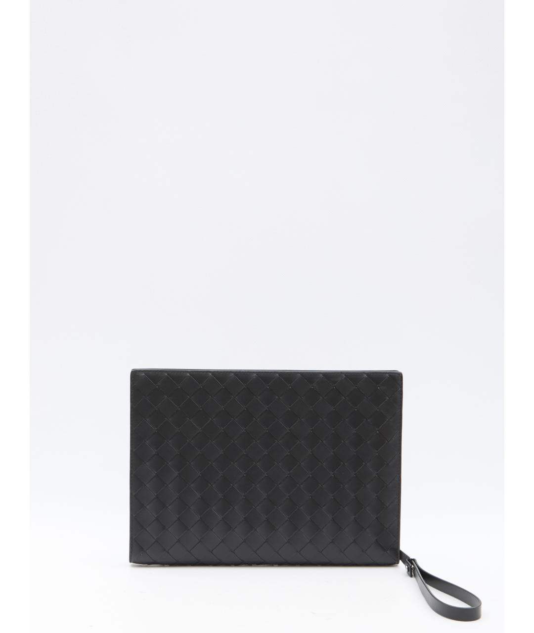 BOTTEGA VENETA Черная кожаная папка для документов, фото 5